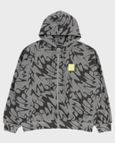 LAKAI X RIPNDIP - BLACK FLAME ZIPPER HOODIE - Grey