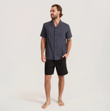 ROARK - GONZO SHORT SLEEVE BUTTON UP SHIRT - Ebony