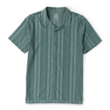 ROARK - BLESS UP TRAIL BUTTON UP SHIRT - Sage Green Stripe