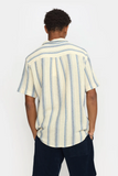 REVOLUTION - Short-sleeved Cuban Shirt / 3163 - Blue