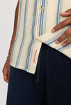 REVOLUTION - Short-sleeved Cuban Shirt / 3163 - Blue