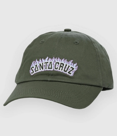 SANTA CRUZ - BURNT COLLEGIATE CAP - DarkMoss