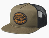 ROARK - Station Trucker Organic Snapback Hat - Military / Pignoli