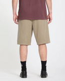 VOLCOM - FREAZY LOOSE 22" ELASTICATED WAIST SHORT - Light Khaki