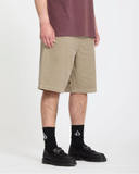 VOLCOM - FREAZY LOOSE 22" ELASTICATED WAIST SHORT - Light Khaki
