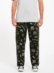 VOLCOM - KEUTCHI ELASTIC WAIST TROUSERS - Black