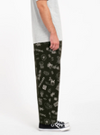 VOLCOM - KEUTCHI ELASTIC WAIST TROUSERS - Black