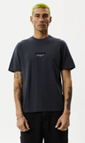 AFENDS - VINYL - RETRO LOGO T-SHIRT - CHARCOAL