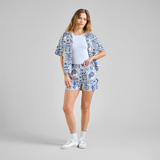 DEDICATED - SHIRT TORUP OCEAN SQUARES OAT - White