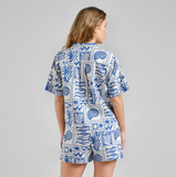DEDICATED - SHIRT TORUP OCEAN SQUARES OAT - White