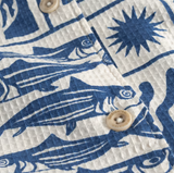 DEDICATED - SHIRT TORUP OCEAN SQUARES OAT - White