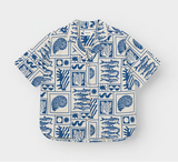DEDICATED - SHIRT TORUP OCEAN SQUARES OAT - White