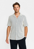 REVOLUTION - SHORT-SLEEVED CUBAN SHIRT 3234 - OffWhite