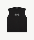 AFENDS - MENTAL SLEEVELESS TEE - Stone Black
