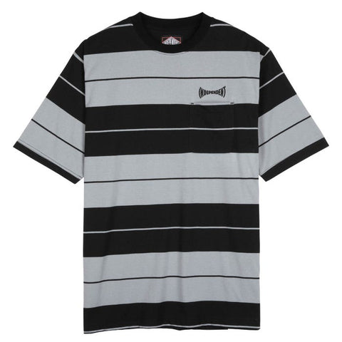 INDEPENDENT - Osage Striped T-Shirt - Grey / Black