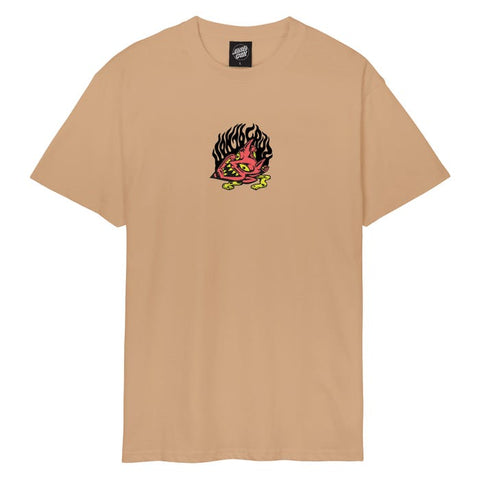 SANTA CRUZ - Delfino Devil Mask Front T-Shirt - TAUPE