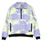 SANTA CRUZ Womens Astra Sherpa Fleece Jacket - Purple/Yellow TieDye