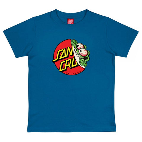 Santa Cruz - Youth Beware Dot Front T-Shirt - Cobalt