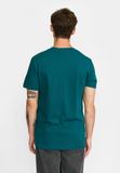 REVOLUTION - PRINTED TEE 1457 COF - DarkPetrol