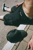 BEYOND MEDALS - JEANS SHORTS - Black
