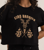 ROARK - Ciao Bandito Cropped Boxy Premium Tee - Black