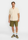 REVOLUTION - SHORT-SLEEVED CUBAN SHIRT 3242 - OffWhite