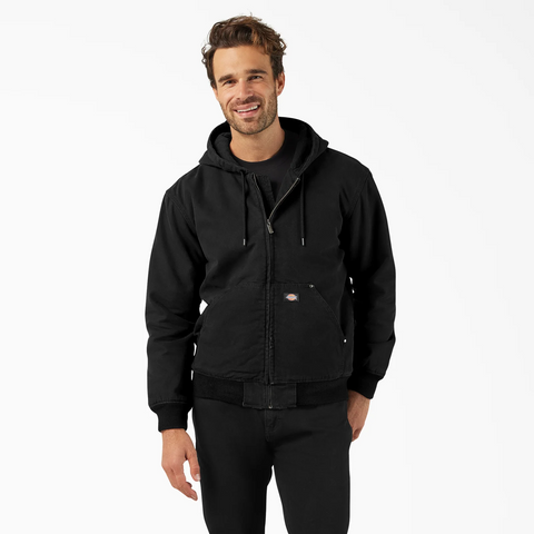 DICKIES - HILHAM CANVAS BOMBER JACKET - Black