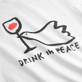 DEDICATED - TEE VADSTENA DRINK IN PEACE - White