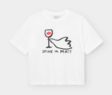 DEDICATED - TEE VADSTENA DRINK IN PEACE - White