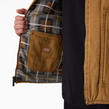 DICKIES X THRASHER REVERSIBLE VEST - Brown Duck