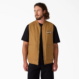 DICKIES X THRASHER REVERSIBLE VEST - Brown Duck