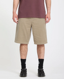 VOLCOM  - FREAZY LOOSE 22" ELASTICATED WAIST SHORT - Light Khaki