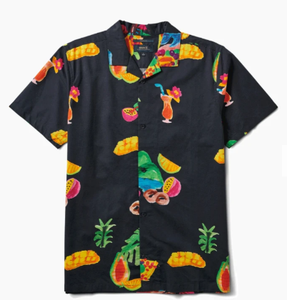 ROARK - Gonzo Tahiti Treat Camp Collar Shirt - Black