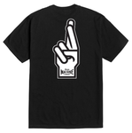 LOSER MACHINE - GOOD LUCK FINGERS STOCK T-SHIRT - BLACK