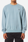KATIN - CRAWFORD EMBROIDERED CREWNECK - Sky Pigment Dye