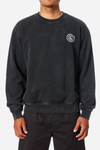 KATIN - SWIRL EMBROIDERED CREWNECK - Black Sand Wash