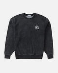 KATIN - SWIRL EMBROIDERED CREWNECK - Black Sand Wash