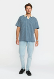 REVOLUTION - JAQUARD POLO SHIRT 3230 - Navy