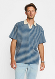 REVOLUTION - JAQUARD POLO SHIRT 3230 - Navy
