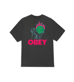 OBEY - WORLD IN FLAMES CLASSIC T-SHIRT - Vintage Black