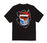 OBEY - REAL SPILL CLASSIC TEE - Black