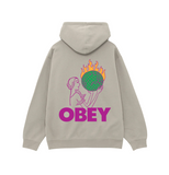 OBEY - WORLD IN FLAMES PREMIUM PULLOVER - Moonstruck
