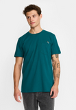REVOLUTION - PRINTED TEE 1457 COF - DarkPetrol