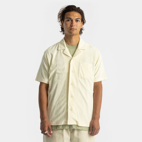 Revolution - 3823 Terry Cuban Shirt - Off White