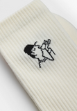 REVOLUTION - JAQUARD CREW SOCK 8925 COF - White