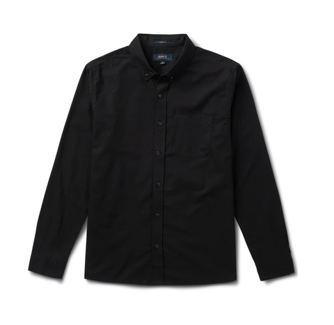 ROARK - SCHOLAR STRETCH LONG SLEEVE BUTTON UP SHIRT - Black