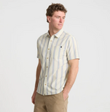 ROARK - JOURNEY SHORT SLEEVE BUTTON UP SHIRT - Stripe Seafoam