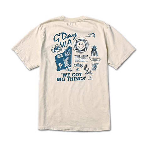 ROARK - G'DAY W.A. PREMIUM TEE - Ivory