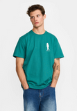 REVOLUTION - PRINTED TEE 1458 BRE - DarkPetrol