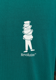 REVOLUTION - PRINTED TEE 1458 BRE - DarkPetrol